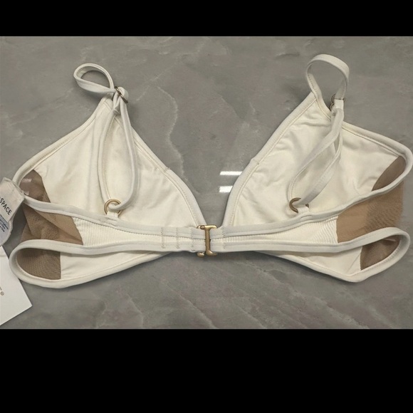NWT! L*Space Macey white and nude mesh bikini Top. Women’s medium $99 - Picture 3 of 3